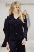 725053 Betty Jackson, Navy Velvet Suit A4 Photo Print