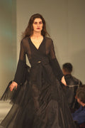 725080 Female Wearing See through Wrap around Top And Full Skirt A4 Photo Print