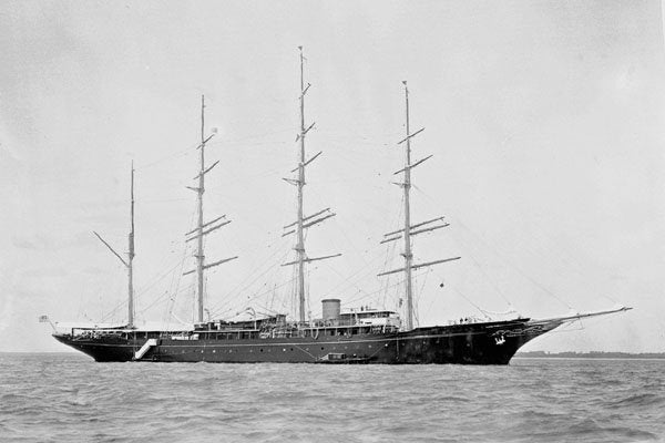 726002 Steam And Sail Yacht Husaar, 1933 A4 Photo Print