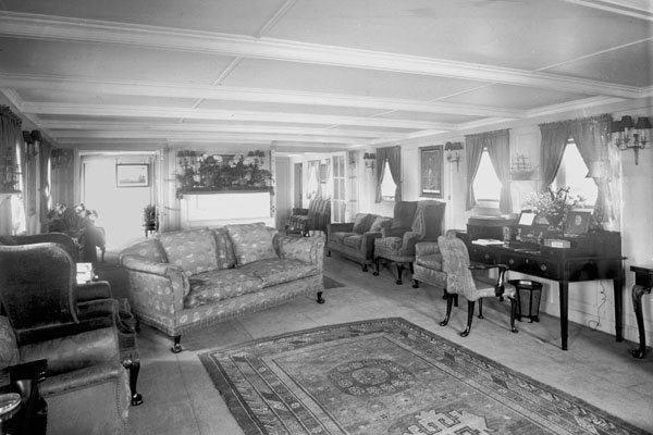 726027 Saloon Of Steam Yacht Sapphire, 1924, 1421 Tons A4 Photo Print