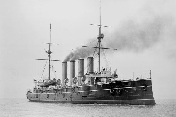 726040 British War Steam Ship, Powerful Class, 1900 A4 Photo Print