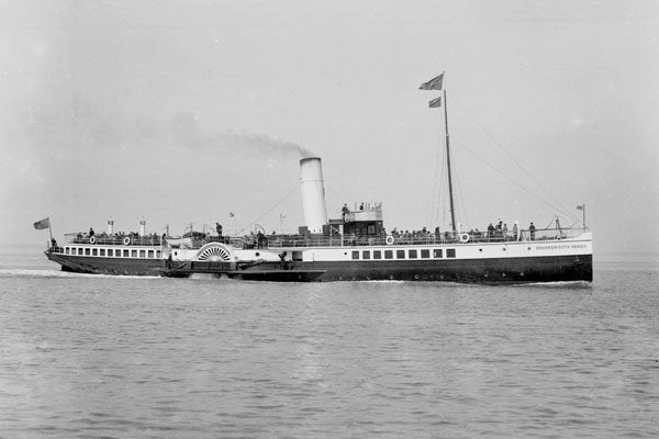 726045 Paddle Steamer Ferry, Bournemouth Queen, 1923 A4 Photo Print