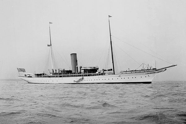 726076 Luxury Steam Yacht, 1910 A4 Photo Print