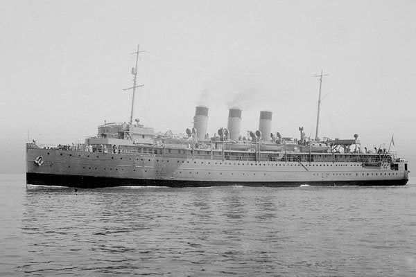 726095 British Navy Troop Ship, 1925 A4 Photo Print
