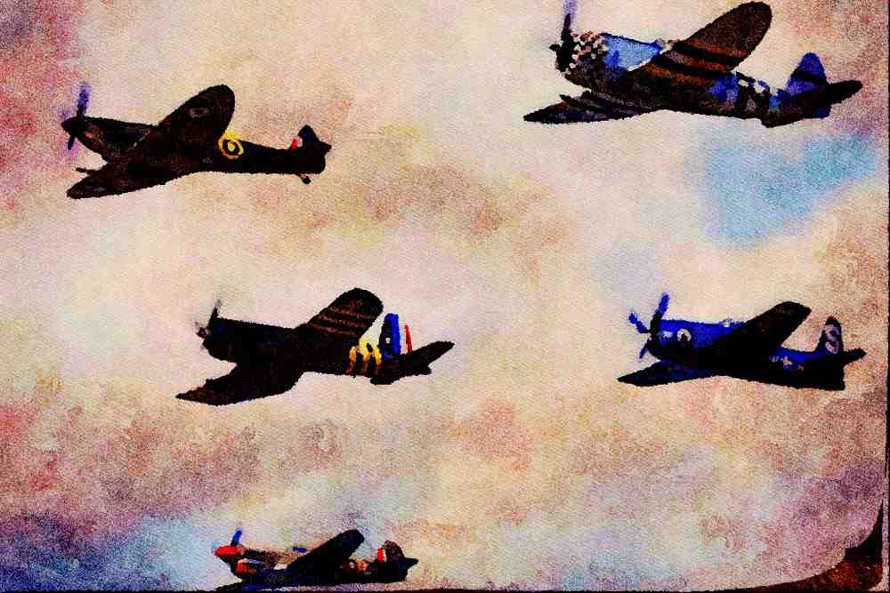 727003 Various World War II _Carrier Borne_ Fighter Planes A4 Limited Edition Watercolour Print