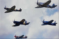 727003 Various World War II Carrier Borne Fighter Planes A4 Photo Print