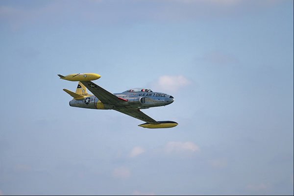 727022 Lockheed T 33 Shooting Star , In Flight Over Duxford, England A4 Photo Print