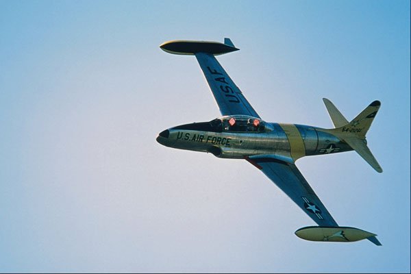 727023 Lockheed T 33 Shooting Star , In Flight Over Duxford, England A4 Photo Print