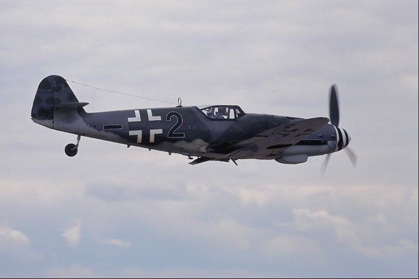 727033 Messerchmitt Bf109G In Flight, North Weald, England A4 Photo Print