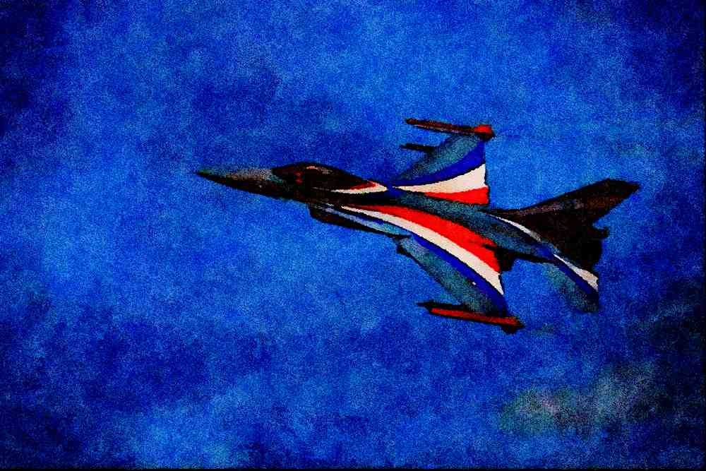 727036 F 16A _Fighting Falcon_, Royal Netherlands Air Force Fighter A4 Limited Edition Watercolour Print