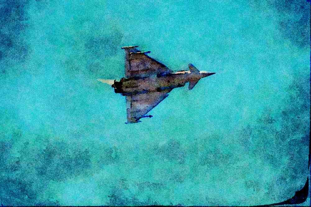 727044 Bae Eurofighter EF 2000 A4 Limited Edition Watercolour Print