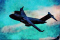 727045 McDonnell Douglas C17 A _Globemaster III_, In Flight, England A4 Limited Edition Watercolour Print