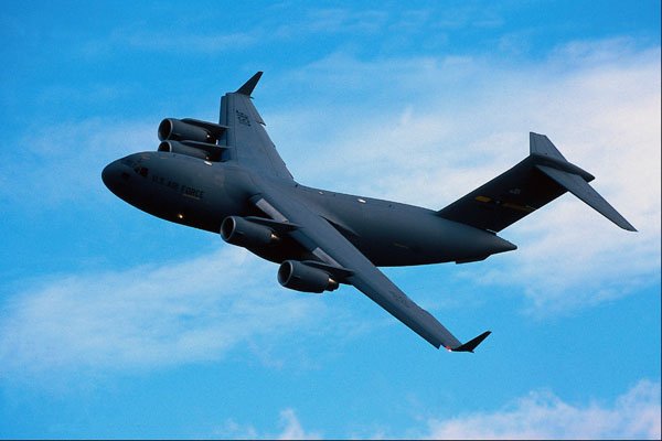 727045 McDonnell Douglas C17 A Globemaster III , In Flight, England A4 Photo Print