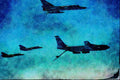 727056 Air Tanker Refueling Fighter Jets A4 Limited Edition Watercolour Print