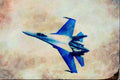 727060 Sukhoi 27 Single Seat Fighter A4 Limited Edition Watercolour Print