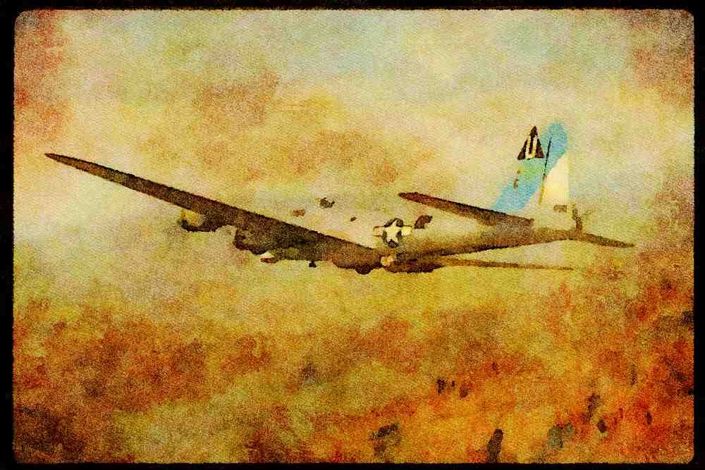 727076 Boeing B 17G _Flying Fortress_, Confederate Air Forces A4 Limited Edition Watercolour Print