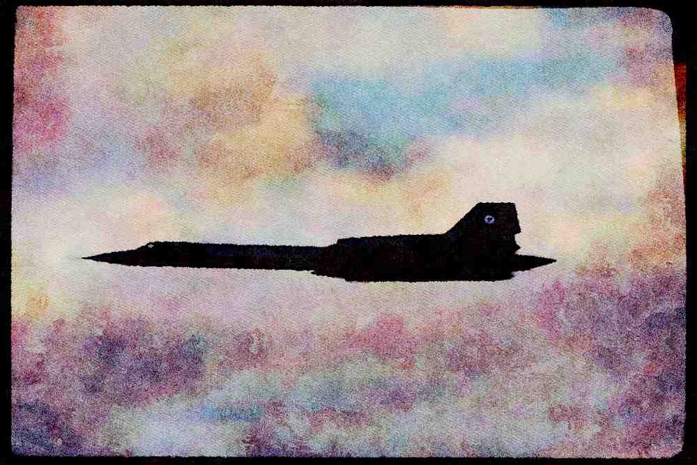 727082 Lockheed SR 71 _Blackbird_ A4 Limited Edition Watercolour Print