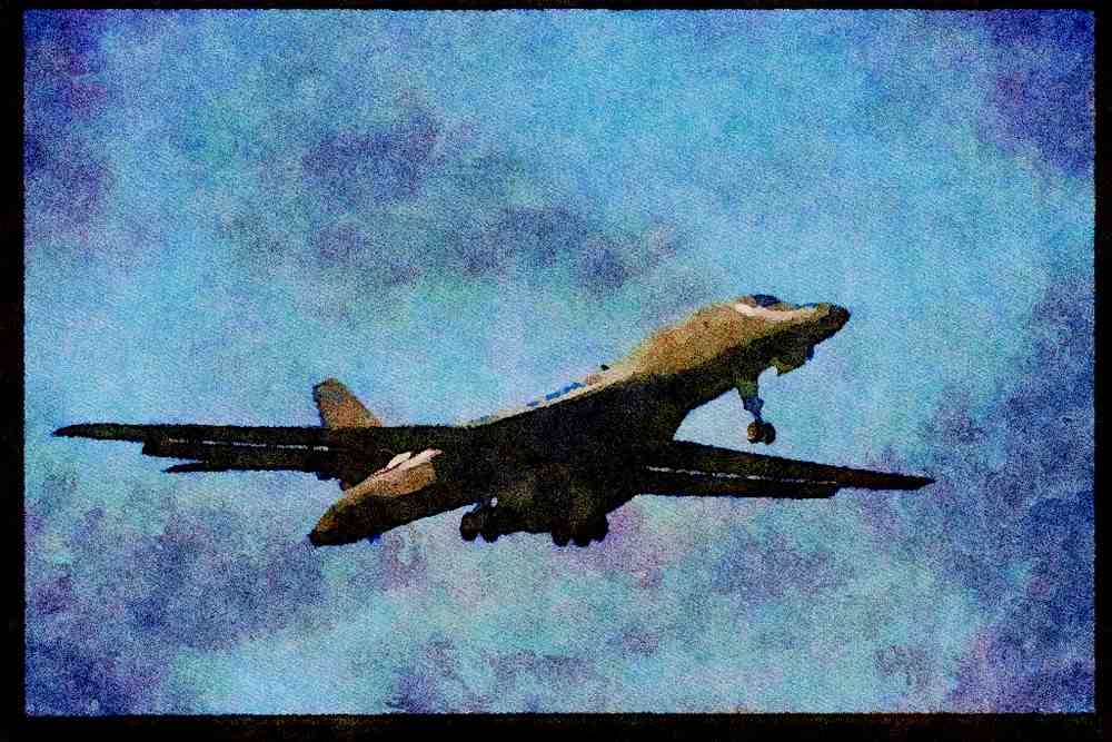 727083 American B 1 Bomber A4 Limited Edition Watercolour Print