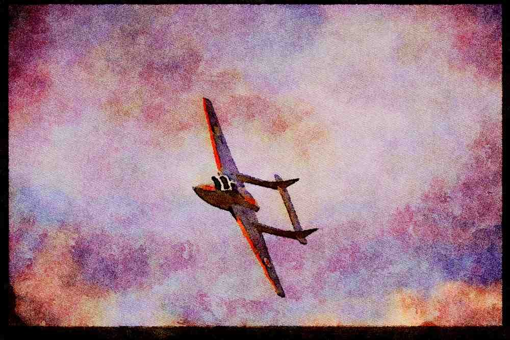727086 Royal Air Force Vampire, Trainer A4 Limited Edition Watercolour Print