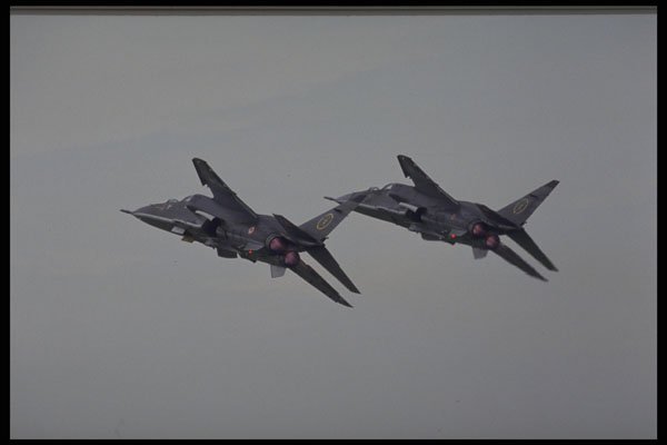 727095 Two French Air Force SEPECAT Jaguar E , Taking Off A4 Photo Print