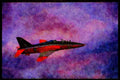 727096 British Aerospace T1 A _Hawk_, In Flight At Duxford, England A4 Limited Edition Watercolour Print