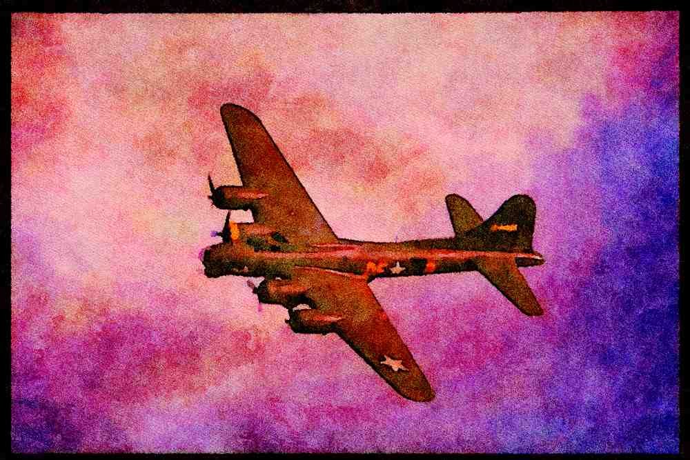 727098 Boeing B 17G _Flying Fortress_, In Flight A4 Limited Edition Watercolour Print
