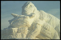 728002 Dinosaur Snow Sculpture A4 Photo Print
