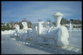 728003 Train Snow Sculpture A4 Photo Print