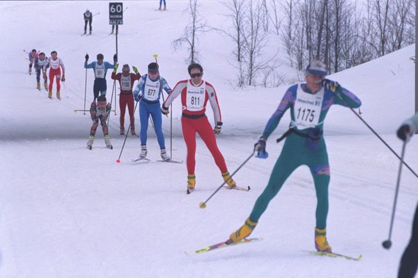 728009 Biathlon Skiers A4 Photo Print