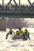 728012 Ice Canoe Racers, Gatineau, Quebec, Canada A4 Photo Print