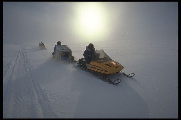 728024 Snow Storm Creating A Sun Dog, Northern Quebec, Canada A4 Photo Print