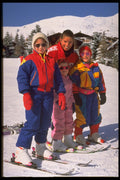 728051 Ski School, Verbier, Switzerland A4 Photo Print