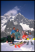 728052 Group Sunbathing, Mont Blanc, Courmayeur, Italy A4 Photo Print