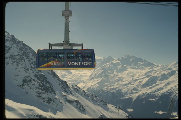 728060 Tram lift, Mont Fort, Verbier, Switzerland A4 Photo Print