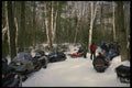 728065 Snowmobiles Gathered On Trail A4 Photo Print