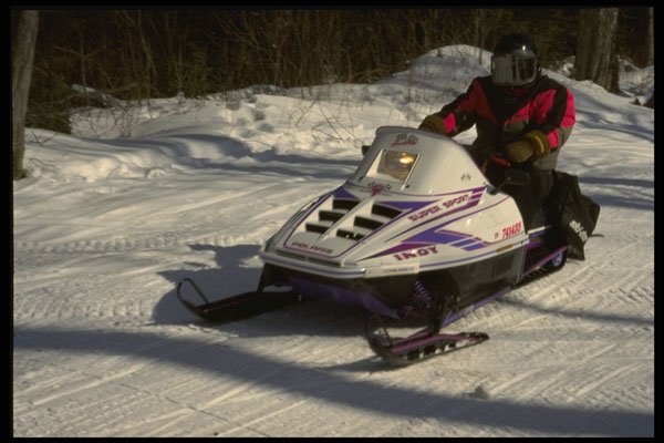 728067 Snowmobiler Enjoying The Sport A4 Photo Print
