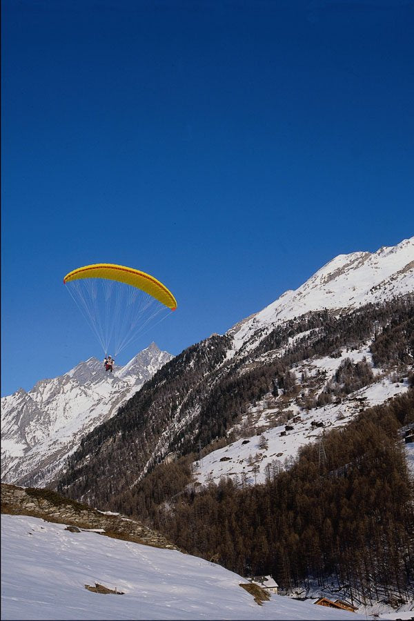 728086 Paragliding In The Alps A4 Photo Print