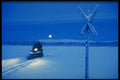 728095 Snowmobile Rider At Moonlight A4 Photo Print