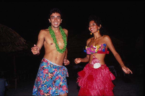 729076 Dancers On The Beach, Decameron Hotel, Santa Marta, Colombia A4 Photo Print