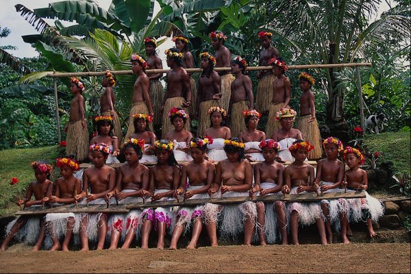 729084 Dancers And Singers, Island Of Pohnpei, Micronesia A4 Photo Print