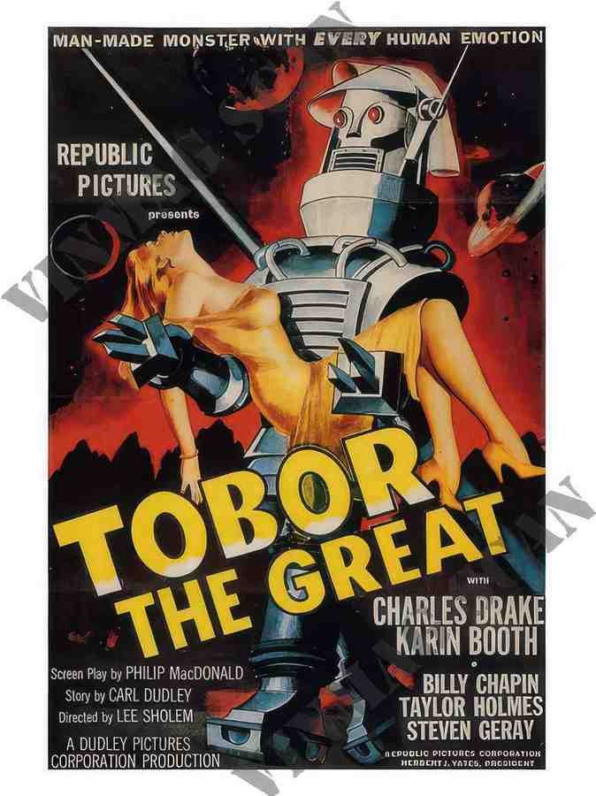 73 tobor the great sci fi robot movie poster 1950s 2 Vintage Advert A4 Photo Print