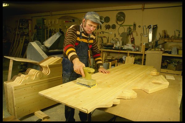 730023 Carpenter At Work A4 Photo Print