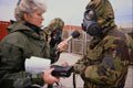 730037 BBC Radio Journalist Interviewing During Chemical Gas Alert A4 Photo Print
