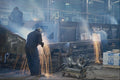 730043 Welding Railway Rolling Stock, Steel Works, Trenton, Nova Scotia, Canada A4 Photo Print