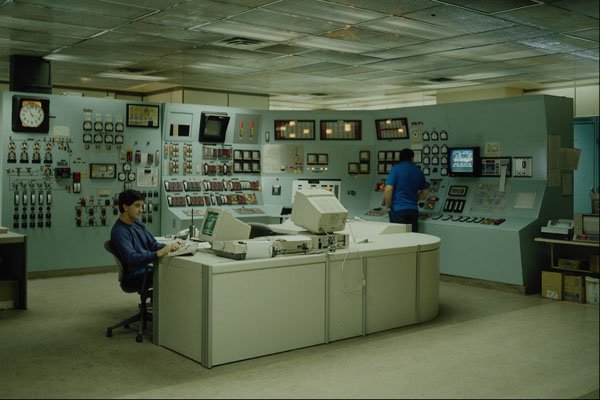 730046 Main Control Room, Nova Scotia Power Electrical Plant, Nova Scotia, Canada A4 Photo Print