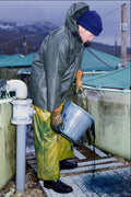 730057 Fish Farm Operative Dispensing Malachite Fungicide A4 Photo Print