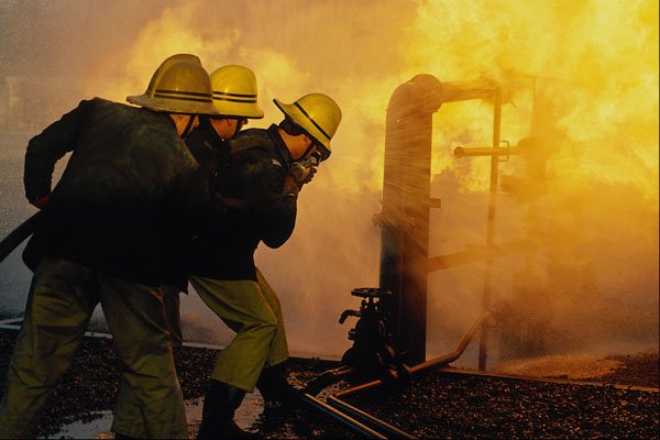 730060 Firemen At Work A4 Photo Print