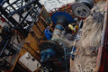 730066 Pelagic Trawler Nets And Fisherman A4 Photo Print