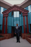 730093 Male Real Estate Developer In Front Of Architecture, California, U.S.A. A4 Photo Print