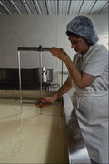730096 Cutting The Curd, Making Cheese, Elberta, Alabama, U.S.A. A4 Photo Print